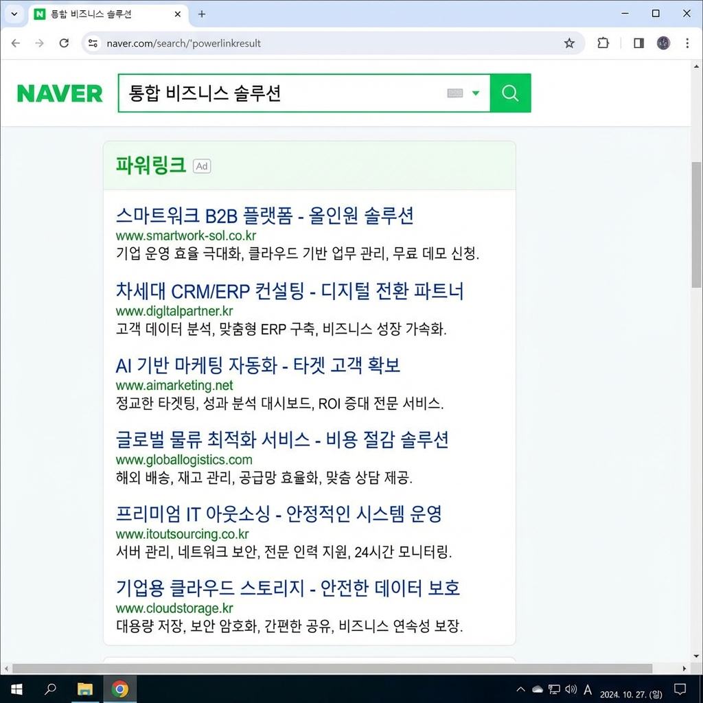 네이버 파워링크 예시